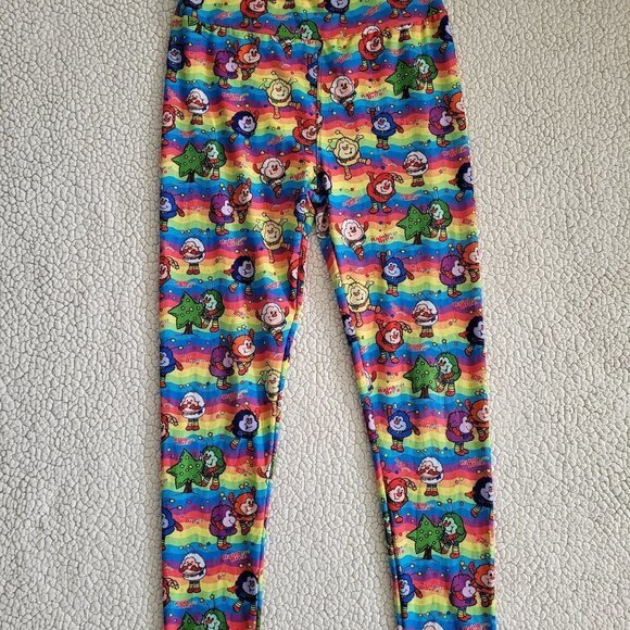 Amelia Rose Rainbow Brite colorful character print leggings OSFA One Size - Picture 1 of 5